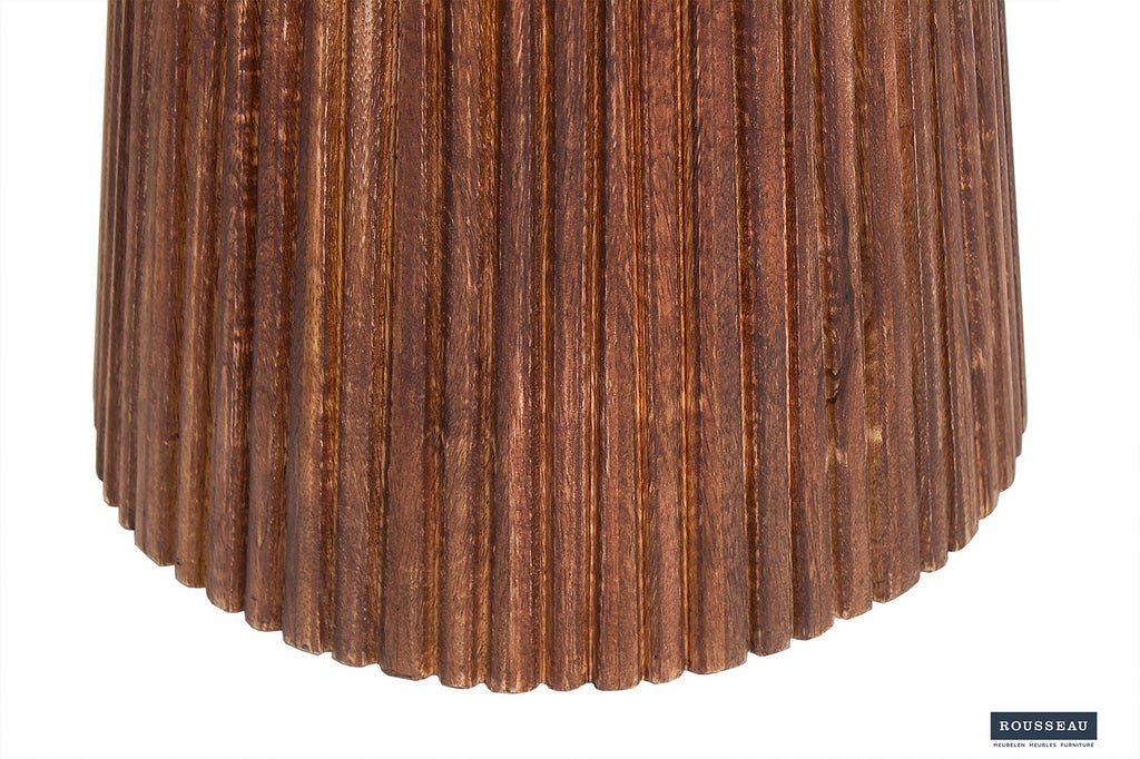 Rousseau Miguel Salontafel – Mango Hout – Lichtbruin – Ø50 x H46 cm